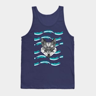 Fox minimalistic retro abstract art Tank Top